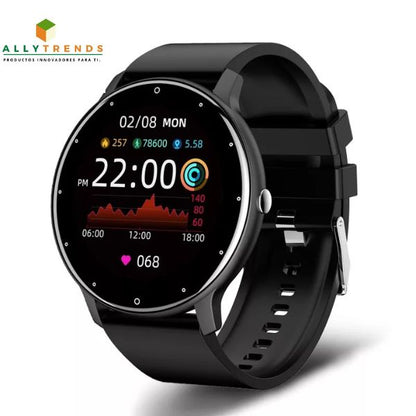 Reloj deportivo inteligente , posee pantalla completamente táctil,  resistente al agua, bluetooth para Android e IOS.