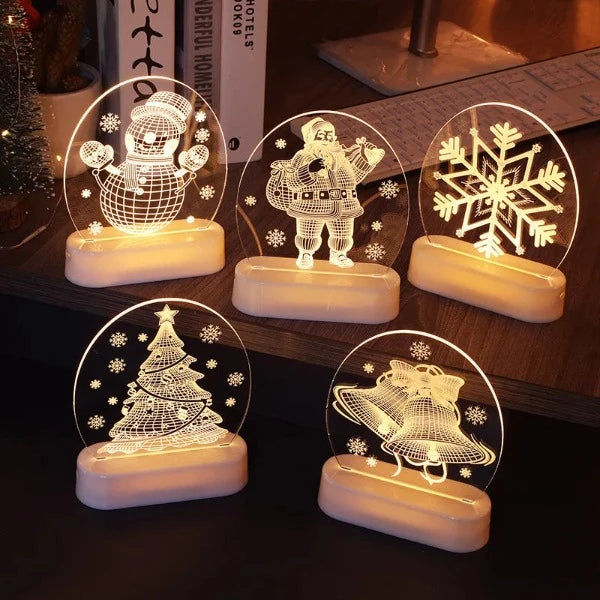 Esta Lámpara 3D acrílica LED con luces nocturnas es el perfecto regalo para esta Navidad y Año Nuevo 2024