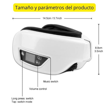 Gafas de masaje para el cuidado de los ojos, alivia el estrés, la fatiga, y mejora la protección de la vista.