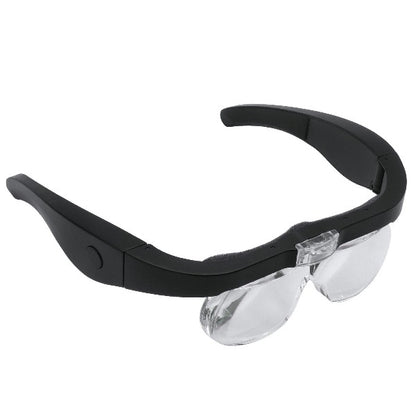 Lupa con 4  lentes de aumento y conexión USB recargable, con luz LED. - Comercial AllyTrends SpA